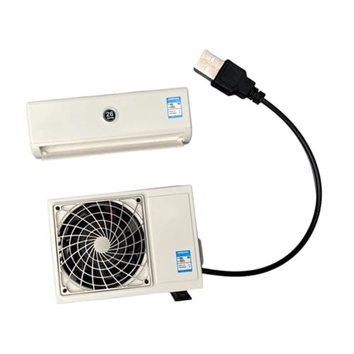 Oshhni Puppenhaus-Dekorationssammlungen, USB-Mini-Klimaanlage, Modell 1: 14, realistische Wohnzimmerdekoration, winzig, für Kindersammler, Keine Klammer von Oshhni