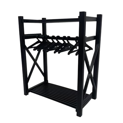 Oshhni Puppenhaus Kleiderschrank Miniatur Kleiderschrank Geburtstag Geschenk Decoracion Puppenhaus Möbel, Schwarz von Oshhni