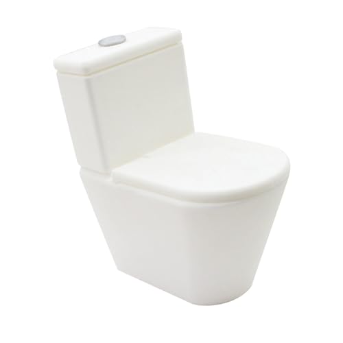 Oshhni Puppenhaus Mini Toilette Badezimmermöbel 1/12 Duschraum Modellsammlung, Toilette von Oshhni