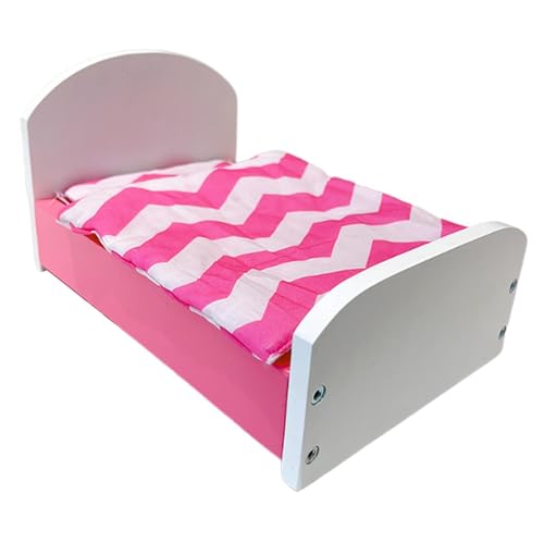 Oshhni Puppenhaus Miniaturbett für 1/12 BJD Dolls Foto Requisiten Mini -Simulation Holzmöbel mit Quilt, Kissen und Matratze, Rosa Oshhni Puppenhaus Miniaturbett für 1/12 BJD Dolls Foto Requisiten Mini -Simulation Holzmöbel mit Quilt, Kissen und Matratze, Rosa von Oshhni