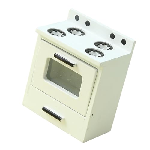 Oshhni Puppenhaus Miniaturofen Dollhouse Möbel 1:12 Interaktive Kinderspielzeug towen Spielen Kitchenspiel für Kinder Kinder DIY, Weiß von Oshhni