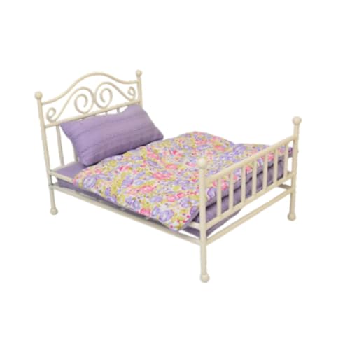 Oshhni Puppenhausbett, Puppenhausmöbel, Puppenhauszubehör, Puppenhausmöbel, Minidekor, Puppenhauszubehör, Weiß Oshhni Puppenhausbett, Puppenhausmöbel, Puppenhauszubehör, Puppenhausmöbel, Minidekor, Puppenhauszubehör, Weiß von Oshhni