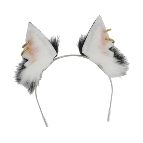 Oshhni Puppenkostüm Accessoire Animal Ohrband Cosplay Requisiten Dekoration Kopfstück Hair Hoop für Halloween Bühnenaufführung Dress Up, Schwarz-weiss Oshhni Puppenkostüm Accessoire Animal Ohrband Cosplay Requisiten Dekoration Kopfstück Hair Hoop für Halloween Bühnenaufführung Dress Up, Schwarz-weiss von Oshhni