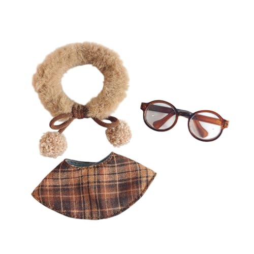 Oshhni Puppenoutfit mit Schal Und Brille für 6,69 Zoll Figuren, Brauner Schal Oshhni Puppenoutfit mit Schal Und Brille für 6,69 Zoll Figuren, Brauner Schal von Oshhni