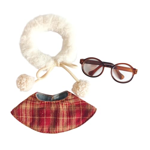 Oshhni Puppenoutfit mit Schal Und Brille für 6,69 Zoll Figuren, Roter Schal Oshhni Puppenoutfit mit Schal Und Brille für 6,69 Zoll Figuren, Roter Schal von Oshhni