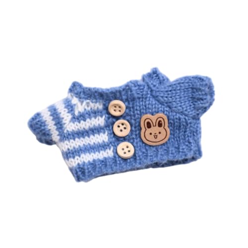 Oshhni Puppenpullover, Miniaturkleidung, Foto-Requisiten, Puppenzubehör-Kostüm, Outfits für 15–17 cm große Puppen, Mädchenpuppen, Blauer Pullover von Oshhni