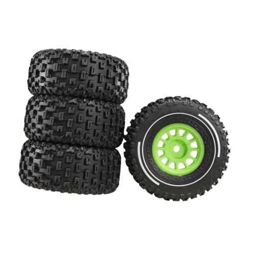 Oshhni RC-Autoreifen, Spielzeugautoräder, 4 x praktisches Zubehör, einfach zu verwenden, 65 mm Reifensatz ersetzen, GrÜn von Oshhni