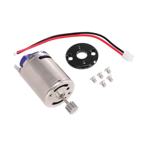 Oshhni RC-Motor, 27000 U/min, mit Sockel, mit 10-Tonnen-Getriebe, Ersatz, gebürstet, hohe Geschwindigkeit für C24 C34 MN78 MN99S, Schwarzer Sockel von Oshhni