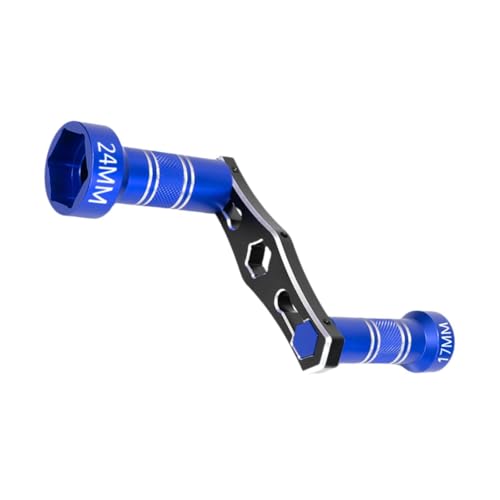 Oshhni RC-Radmutternschlüssel, Reparaturwerkzeug, austauschbar, 17 mm, 24 mm, Ersatz für RC-Autos im Maßstab 1/8 1/10, Crawler-Fahrzeuge, DIY, Blau Oshhni RC-Radmutternschlüssel, Reparaturwerkzeug, austauschbar, 17 mm, 24 mm, Ersatz für RC-Autos im Maßstab 1/8 1/10, Crawler-Fahrzeuge, DIY, Blau von Oshhni
