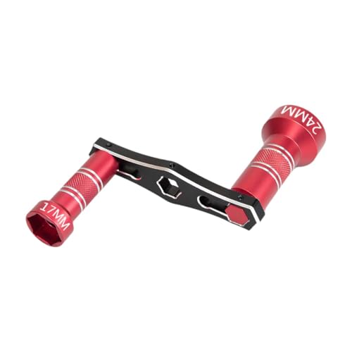 Oshhni RC-Radmutternschlüssel, Reparaturwerkzeug, austauschbar, 17 mm, 24 mm, Ersatz für RC-Autos im Maßstab 1/8 1/10, Crawler-Fahrzeuge, DIY, Rot Oshhni RC-Radmutternschlüssel, Reparaturwerkzeug, austauschbar, 17 mm, 24 mm, Ersatz für RC-Autos im Maßstab 1/8 1/10, Crawler-Fahrzeuge, DIY, Rot von Oshhni