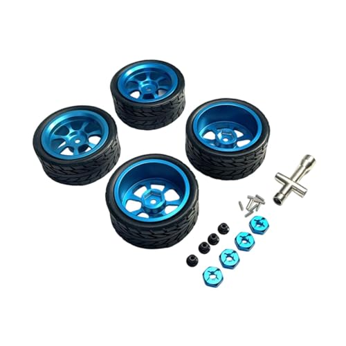 Oshhni RC Räder und Reifen M3 Radmutter RC Reifen Metall Radnabe für 144001 1/18 1/10 1/14, Blau von Oshhni