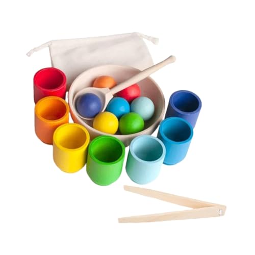 Oshhni Regenbogenbälle in Bechern, Regenbogen-Farbsortierspielzeug, Früherziehungsspielzeug, Zahlenzählen für Oshhni Regenbogenbälle in Bechern, Regenbogen-Farbsortierspielzeug, Früherziehungsspielzeug, Zahlenzählen für von Oshhni