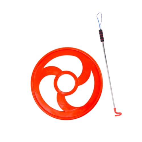 Oshhni Rolling Hoop Toy Rolling Circle Spielzeug Feine Motor Spielzeug tragbarer großer Handschubring -Schiebern für Teenager Kinder Kinder Kinder, Rot von Oshhni
