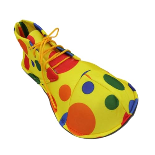 Oshhni Round Head Clown Schuhe Cosplay Requisiten liefert Dekoration lustige Dress -up -Requisiten Cosplay -Schuhe für Kinder Männer Frauen Erwachsene, Runde Punktmuster, Groß von Oshhni