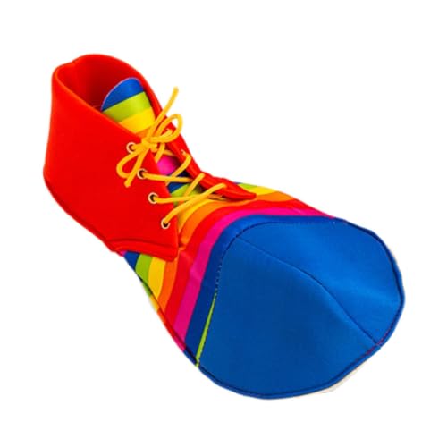 Oshhni Round Head Clown Schuhe Cosplay Requisiten liefert Dekoration lustige Dress -up -Requisiten Cosplay -Schuhe für Kinder Männer Frauen Erwachsene, Streifenmuster, Groß von Oshhni