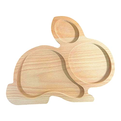 Oshhni Rustikales Tablett Sortiertablett Kinder Bastelprojekt Zähler Dekoratives Kleinkind Lernspielzeug für Jungen Geschenk, Hase, 30 cm x 24 cm von Oshhni