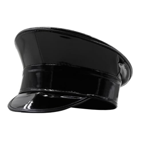 Oshhni Sailor Hut Offiziersmütze Kostümzubehör für Halloween Feier, Schwarz Oshhni Sailor Hut Offiziersmütze Kostümzubehör für Halloween Feier, Schwarz von Oshhni