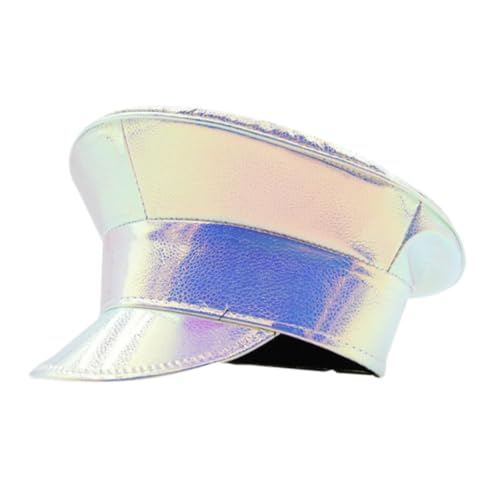 Oshhni Sailor Hut Offiziersmütze Kostümzubehör für Halloween Feier, Silber Oshhni Sailor Hut Offiziersmütze Kostümzubehör für Halloween Feier, Silber von Oshhni