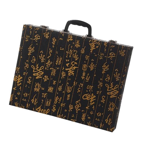 Oshhni Schach-Aufbewahrungsbox, tragbar, traditionell, kreativ, mit Griff, Organizer-Etui für Reisen (Schachfiguren Nicht im Lieferumfang enthalten), für 6cm Schach von Oshhni