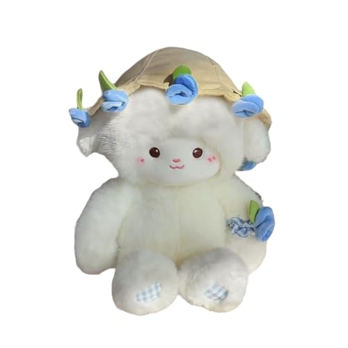Oshhni Schaf-Plüschpuppe, Spielzeug-Dekoration, handgefertigt, einzigartiges, wandelbares Blumenstrauß-Ornament, Stofftier für Partygeschenke für Freunde, Blau Oshhni Schaf-Plüschpuppe, Spielzeug-Dekoration, handgefertigt, einzigartiges, wandelbares Blumenstrauß-Ornament, Stofftier für Partygeschenke für Freunde, Blau von Oshhni
