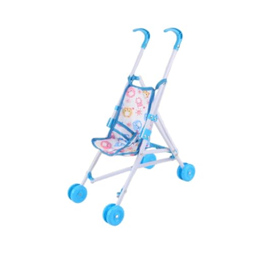 Oshhni Schiebewagen-Spielzeug, Puppenwagen, interaktives Spielzeug mit Lernaktivitäten, zusammenklappbares Simulations-Kinderwagen-Spielzeug, für Kinder im, Blau Oshhni Schiebewagen-Spielzeug, Puppenwagen, interaktives Spielzeug mit Lernaktivitäten, zusammenklappbares Simulations-Kinderwagen-Spielzeug, für Kinder im, Blau von Oshhni