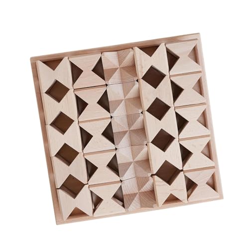 Oshhni Schmetterlingsblock-Staplerspiel aus Holz, Lernspielzeug, unbemalt, für Kinder im Alter von 3–6 Jahren, Geschenk für Jungen und Mädchen, 25 Blöcke von Oshhni