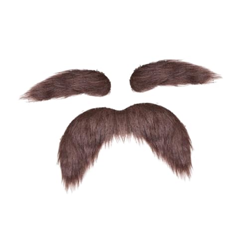 Oshhni Schnurrbart Augenbrauen Kostüm Frauen Männer lustiger selbstkleber Bart für Weihnachten, Braun Oshhni Schnurrbart Augenbrauen Kostüm Frauen Männer lustiger selbstkleber Bart für Weihnachten, Braun von Oshhni