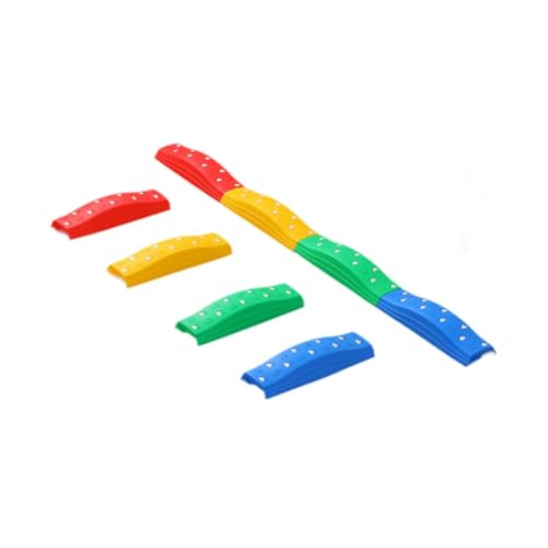 Oshhni Schwebebalken für Kinder, Farbiger Schwebeblock, Hindernisparcours-Trittsteine für den Vorschulbereich, 4-teiliger Regenbogen Oshhni Schwebebalken für Kinder, Farbiger Schwebeblock, Hindernisparcours-Trittsteine für den Vorschulbereich, 4-teiliger Regenbogen von Oshhni