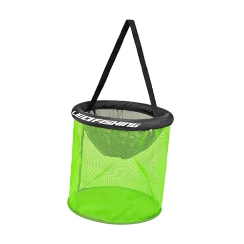 Oshhni Schwimmendes Fischernetz, Faltbarer Angelkäfig, robuster, Leichter Mehrzweck-Netzkäfig aus Netzgewebe, Köderaufbewahrung für Teich, Fluss, Outdoor, 35cm von Oshhni
