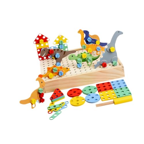 Oshhni Screw Toy Kids Kids Play Tool Set Lernen, praktische Fähigkeiten vorstellen, kreatives Puzzlespielzeug für Kinder Jungen Mädchen Kinder zu Spielen, Dinosaurier Oshhni Screw Toy Kids Kids Play Tool Set Lernen, praktische Fähigkeiten vorstellen, kreatives Puzzlespielzeug für Kinder Jungen Mädchen Kinder zu Spielen, Dinosaurier von Oshhni
