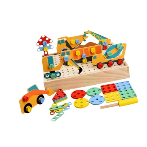 Oshhni Screw Toy Kids Kids Play Tool Set Lernen, praktische Fähigkeiten vorstellen, kreatives Puzzlespielzeug für Kinder Jungen Mädchen Kinder zu Spielen, Technikfahrzeuge von Oshhni
