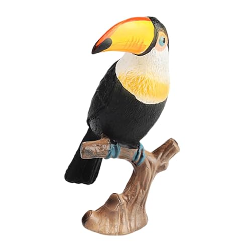 Oshhni Simulation Vogel Lernset Handwerk Sammlung Künstliche PVC Vögel Lebensechte Vogel für Desktop Regal Dekorationen Kinder Spielzeug, auf AST stehend von Oshhni