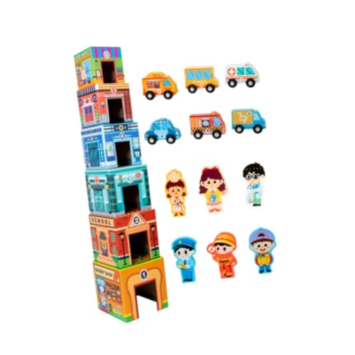Oshhni Sortier- und Stapelspielzeug für Kleinkinder, Spiel mit Bausteinen, für Kinder, Nistkästen mit Blöcken, Spielzeug für Mädchen und Kinder Oshhni Sortier- und Stapelspielzeug für Kleinkinder, Spiel mit Bausteinen, für Kinder, Nistkästen mit Blöcken, Spielzeug für Mädchen und Kinder von Oshhni