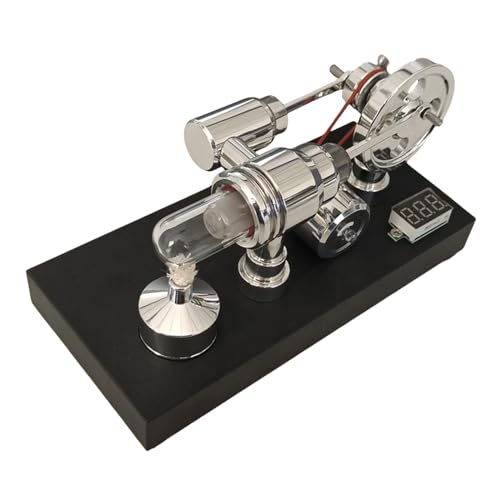 Oshhni Stirlingmotor-Modell, Stromgenerator-Modell, pädagogischer DIY-Heißluft-Stirlingmotor für wissenschaftliche Projekte für Kinder, 8 cm x 17 cm x 9.5 cm von Oshhni