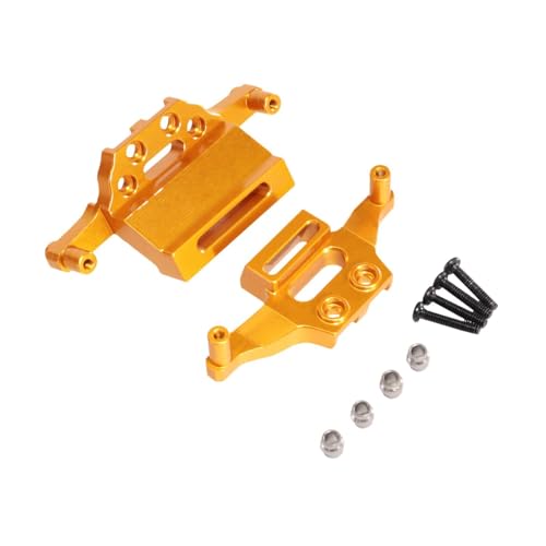 Oshhni Stoßhalterungsklammern Vorder- und Hintermontage Kit Aluminiumlegierung 1/20 Zuverlässiges leichtes Ersetzen für Meijiaxin 20208 C8811, Gold von Oshhni