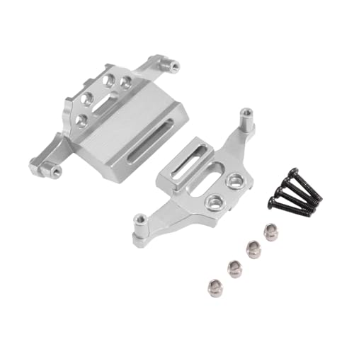 Oshhni Stoßhalterungsklammern Vorder- und Hintermontage Kit Aluminiumlegierung 1/20 Zuverlässiges leichtes Ersetzen für Meijiaxin 20208 C8811, Silber von Oshhni