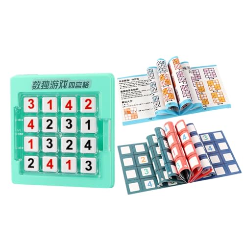 Oshhni Sudoku-Rätsel, Arithmetik-Sudoku-Sudoku-Trainingsgerät, Denkspiel für Vorschulkinder, Grün von Oshhni