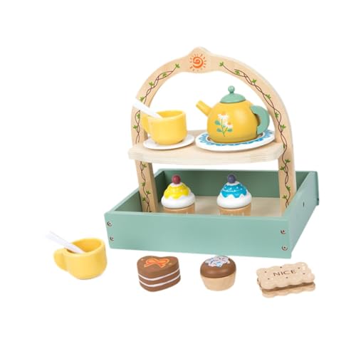 Oshhni Tee-Party-Set aus Holz, Küchenzubehör, Tee-Set, Holzspielzeug für Kinder im Alter von 3–6 Jahren Oshhni Tee-Party-Set aus Holz, Küchenzubehör, Tee-Set, Holzspielzeug für Kinder im Alter von 3–6 Jahren von Oshhni