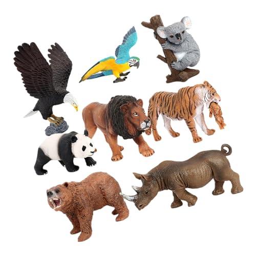 Oshhni Tiermodell Figur Spielset Dschungeltiere Lehrmaterial Ornament Tierfiguren Mini Tierspielzeug für Jungen Mädchen Kinder von Oshhni