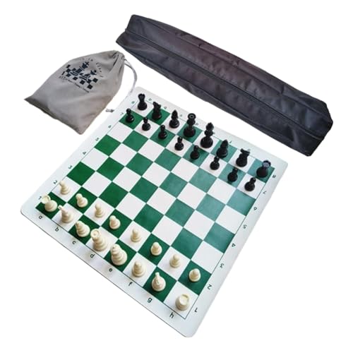 Oshhni Tragbares Schachspiel mit Figuren, leichtes aufrollbares Schachbrettspielset, Brettspiel für Indoor-Campingausflüge und Picknicks, Doppelzimmer mit Oshhni Tragbares Schachspiel mit Figuren, leichtes aufrollbares Schachbrettspielset, Brettspiel für Indoor-Campingausflüge und Picknicks, Doppelzimmer mit von Oshhni