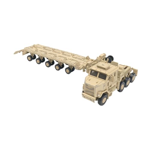 Oshhni Traktoranhänger-Modell im Maßstab 1/72, Lern- und Bastelmodell, Fahrzeugtransport, Spielzeug-LKW, Spielzeug für die Tischdekoration, Braun von Oshhni