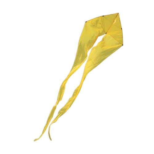 Oshhni Triangle Kite Flying Toy Einfach zu fliegen 21,3 Fuß 650 cm Kite Outdoor Spielzeug für Beach Park Playground Hinterhof Anfänger Erwachsene, Gelb von Oshhni