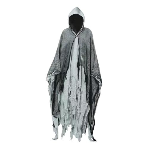 Oshhni Umhang mit Kapuze Reaper Cosplay Cape für Männer und Frauen Room, Grau von Oshhni