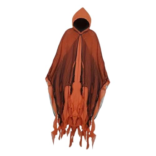 Oshhni Umhang mit Kapuze Reaper Cosplay Cape für Männer und Frauen Room, Orange von Oshhni