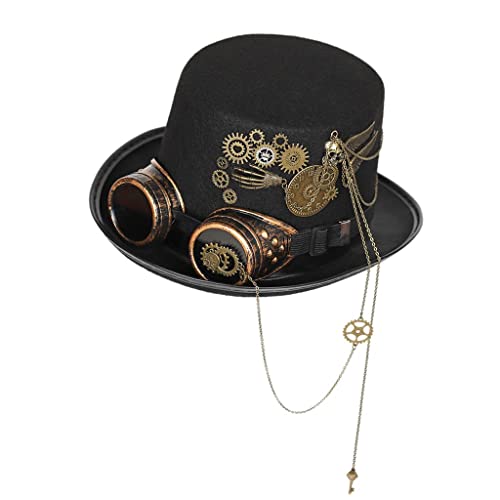 Oshhni Unisex Steampunk Zylinder Schutzbrille Zahnräder Kostüm Cosplay Zubehör Oshhni Unisex Steampunk Zylinder Schutzbrille Zahnräder Kostüm Cosplay Zubehör von Oshhni