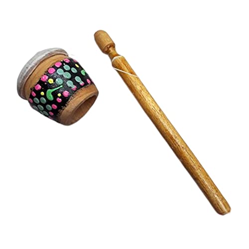 Oshhni Vintage Kleine Musikinstrumente Aus Holz, Akustisches Lernspielzeug, Holzspielzeug, Dekorationssammlungen, Trommel, Stil B von Oshhni