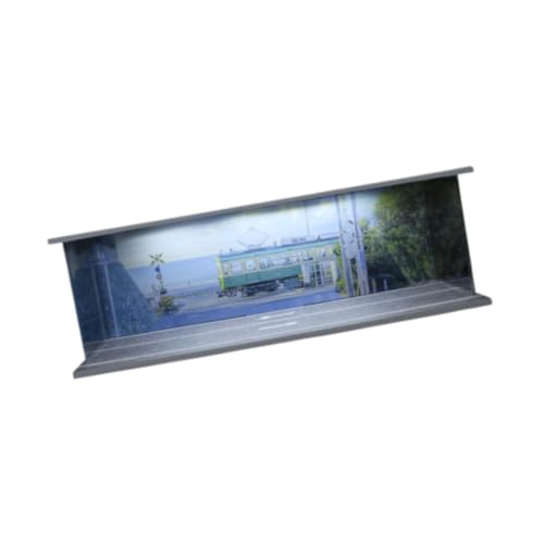 Oshhni Vitrine für Modellautos aus Druckguss im Maßstab 1:64, Landschafts-Diorama-Parkplatz, Vitrine für Autogarage, Style C von Oshhni