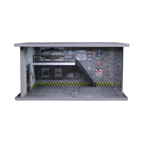 Oshhni Vitrine für Modellautos im Maßstab 1/64, Dekoration für Autowerkstätten, mit LED- und Acrylabdeckung, Aufbewahrungsbox, Organizer, Style A Oshhni Vitrine für Modellautos im Maßstab 1/64, Dekoration für Autowerkstätten, mit LED- und Acrylabdeckung, Aufbewahrungsbox, Organizer, Style A von Oshhni
