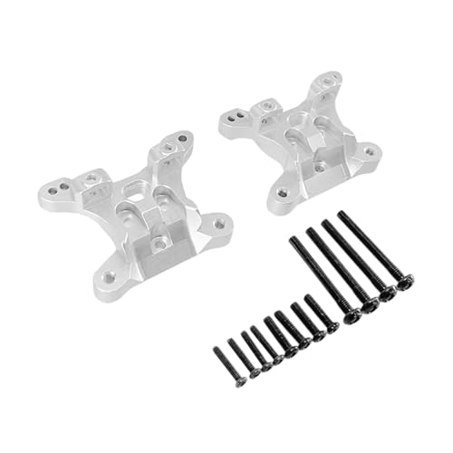 Oshhni Vorne Hinten Shockmount 1/16 Fernbedienung Auto Multiuse DIY Modifizierte Stoßdämpfer Halterung für RC Fahrzeug Spielzeug, Silber von Oshhni
