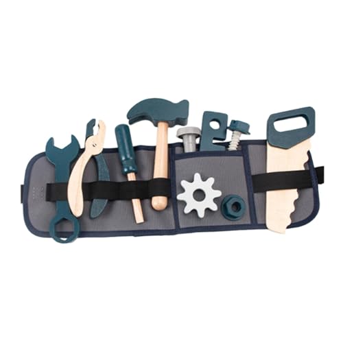 Oshhni Werkzeuggürtel-Set für, Konstruktionswerkzeuge aus, Rollenspiel-Spielset mit pädagogischen Stem-Holzwerkzeugen für Vorschulparty-Spielzeug Oshhni Werkzeuggürtel-Set für, Konstruktionswerkzeuge aus, Rollenspiel-Spielset mit pädagogischen Stem-Holzwerkzeugen für Vorschulparty-Spielzeug von Oshhni